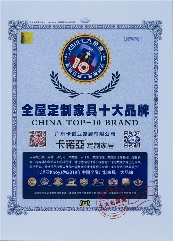 蜜桃在线播放榮膺&ldquo;全屋定製家具十大品牌&rdquo;